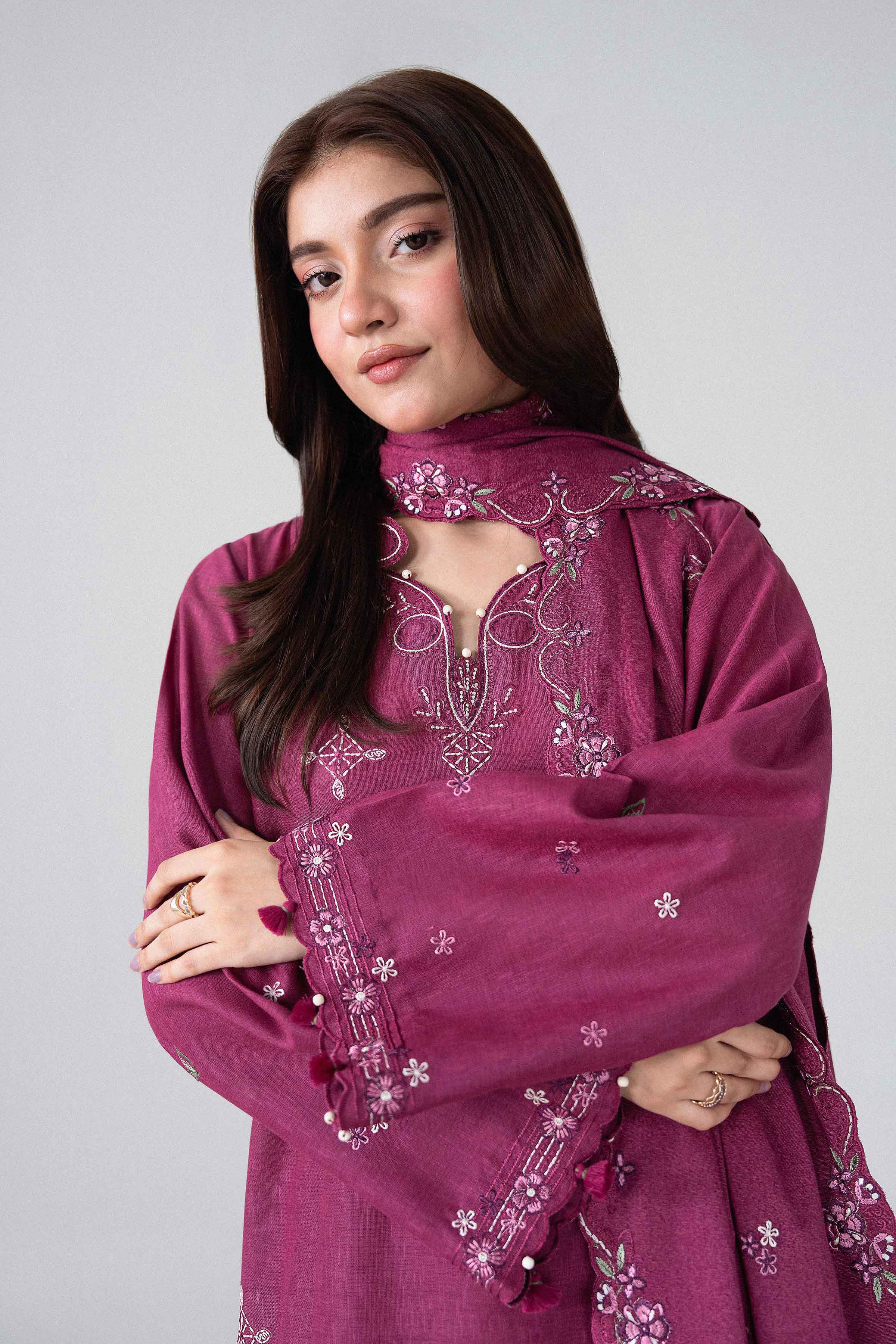 3 Piece - Embroidered Suit - U3PE-NISHA26WV1-52 for Women - Unstitched Collection | Nishat | Shop Online