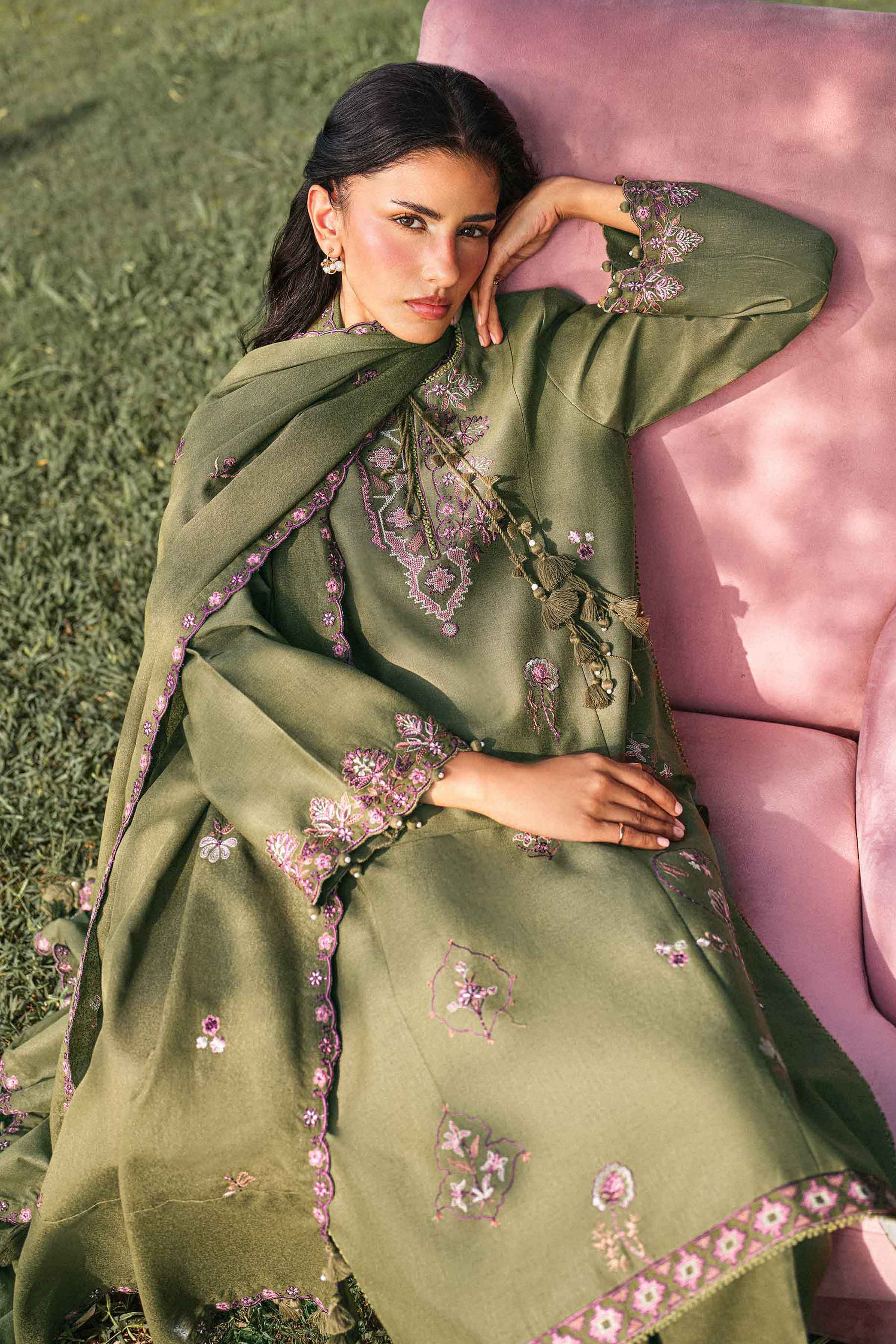 3 Piece - Embroidered Suit - U3PE-NISHA26WV1-53 for Women - Unstitched Collection | Nishat | Shop Online