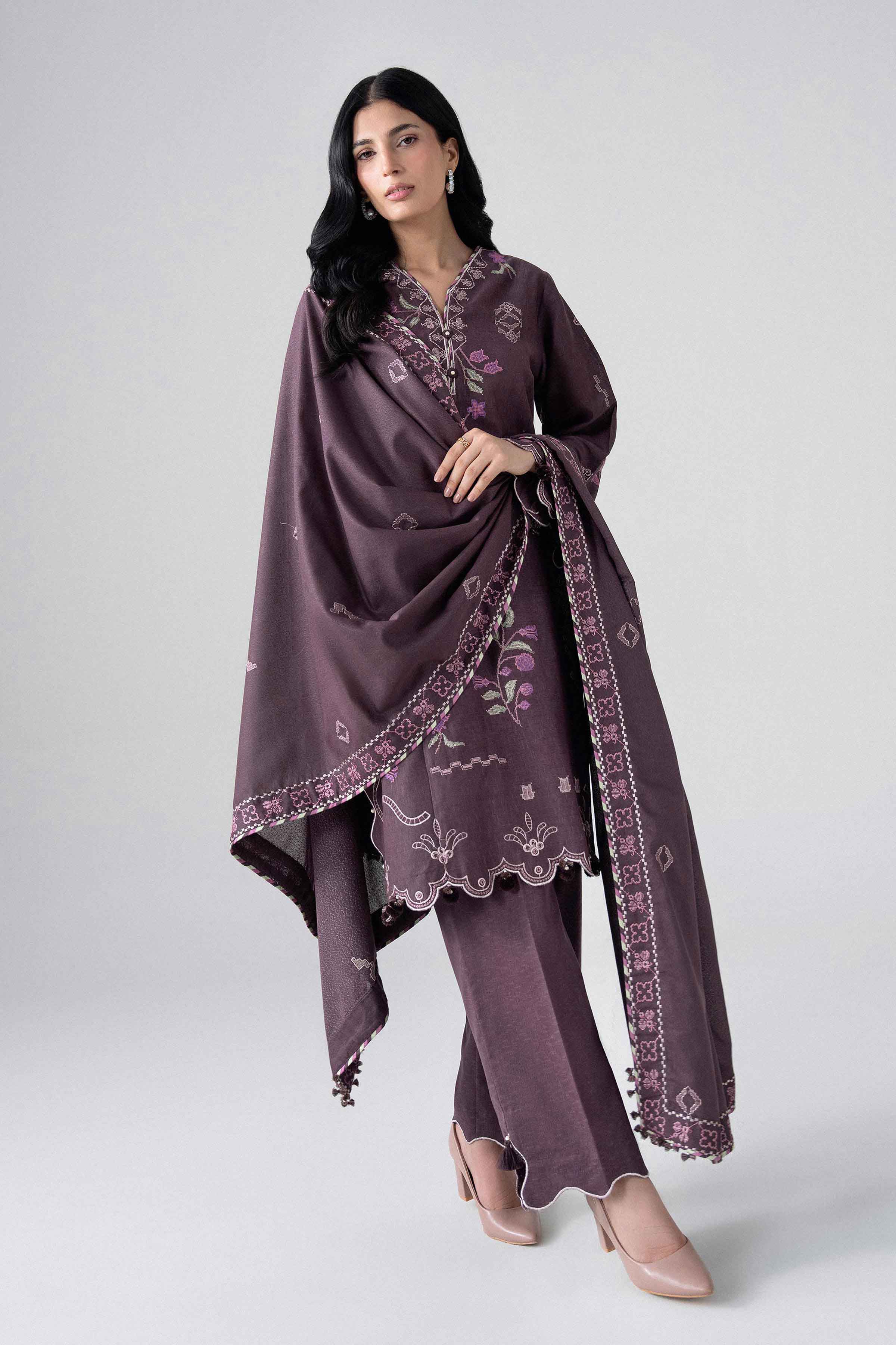 3 Piece - Embroidered Suit - U3PE-NISHA26WV1-54 for Women - Unstitched Collection | Nishat | Shop Online