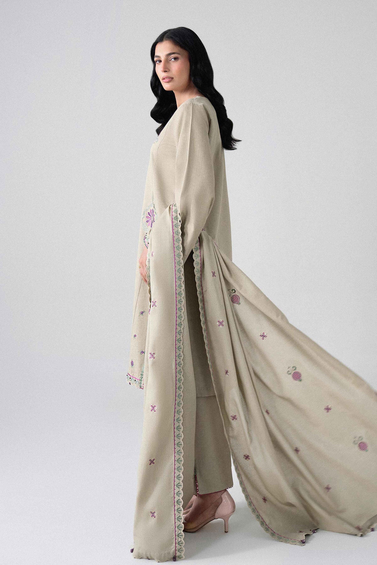 3 Piece - Embroidered Suit - U3PE-NISHA26WV1-55 for Women - Unstitched Collection | Nishat | Shop Online