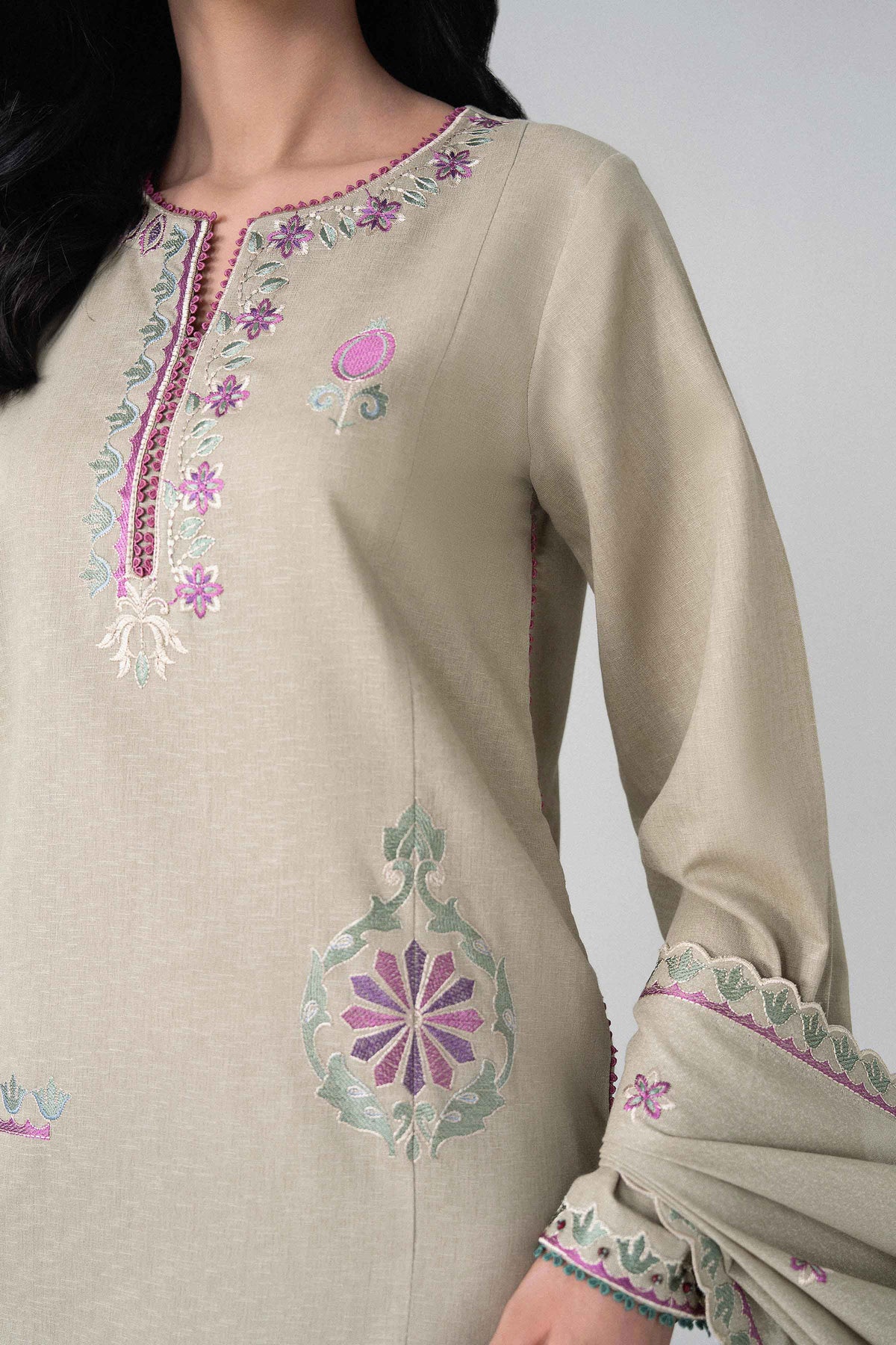 3 Piece - Embroidered Suit - U3PE-NISHA26WV1-55 for Women - Unstitched Collection | Nishat | Shop Online