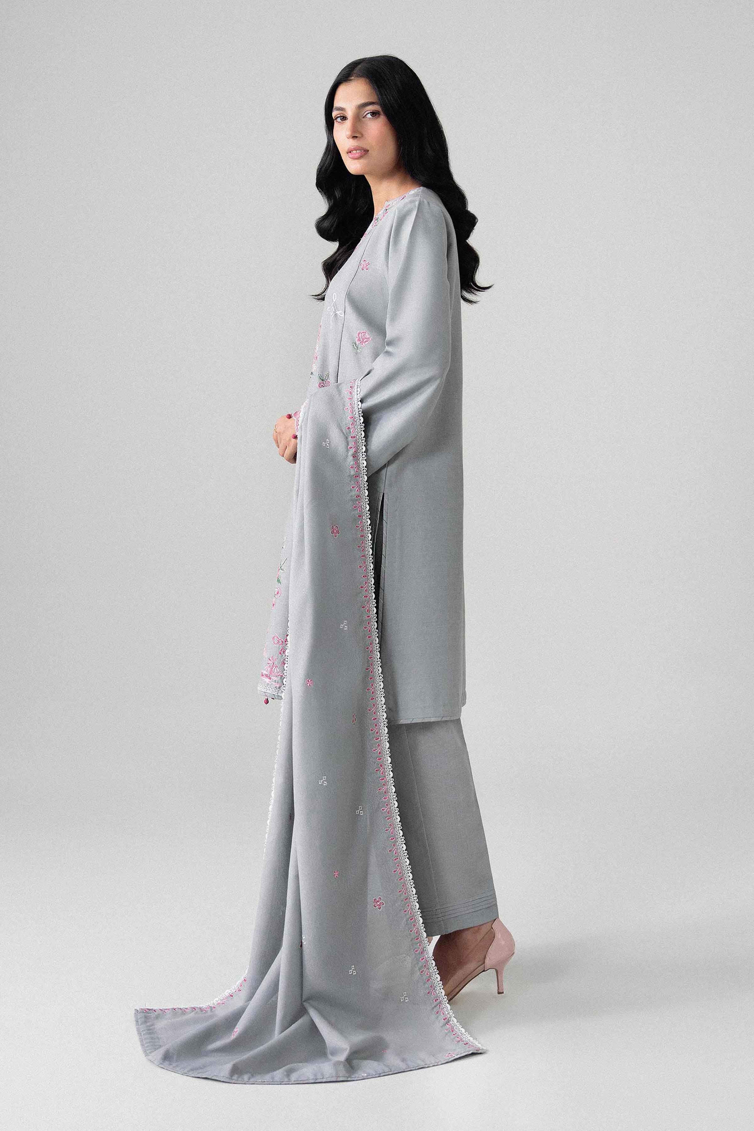 3 Piece - Embroidered Suit - U3PE-NISHA26WV1-56 for Women - Unstitched Collection | Nishat | Shop Online