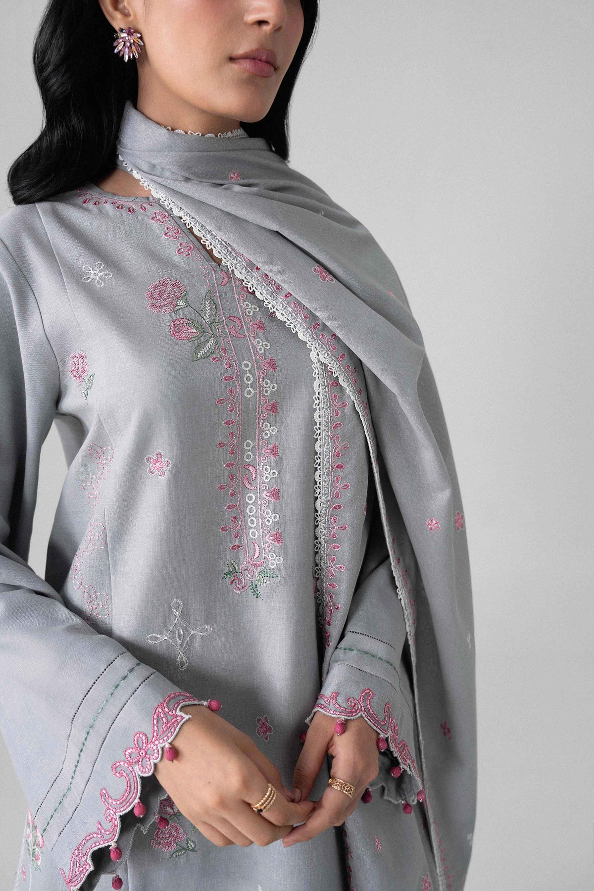 3 Piece - Embroidered Suit - U3PE-NISHA26WV1-56 for Women - Unstitched Collection | Nishat | Shop Online