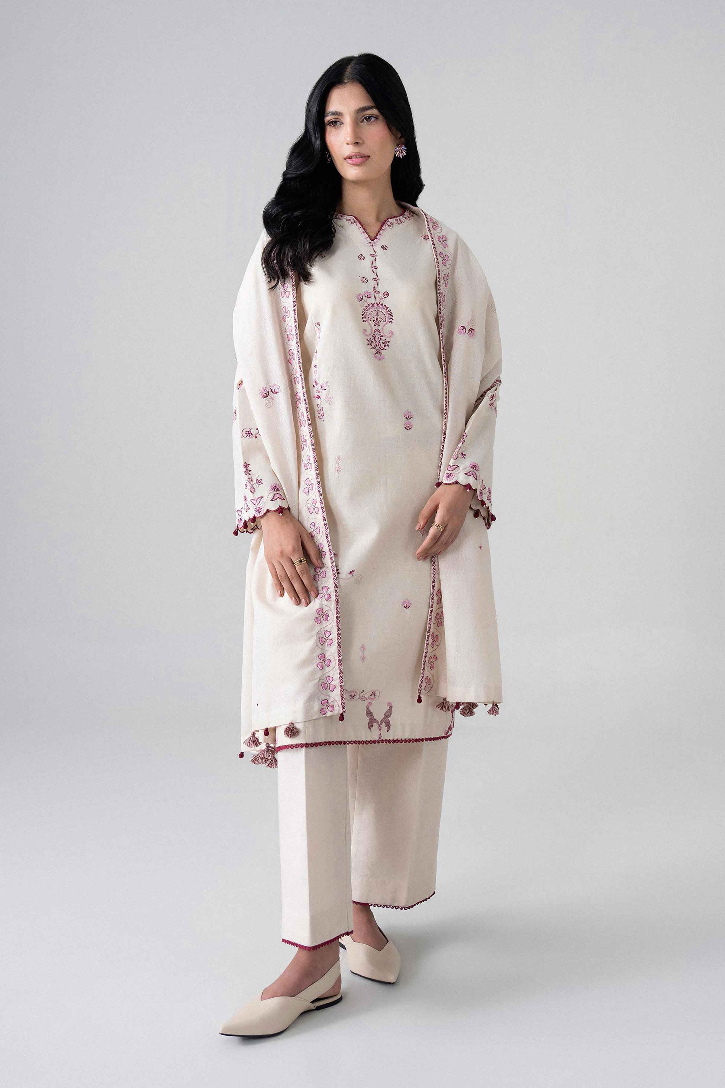3 Piece - Embroidered Suit - U3PE-NISHA26WV1-59 for Women - Unstitched Collection | Nishat | Shop Online