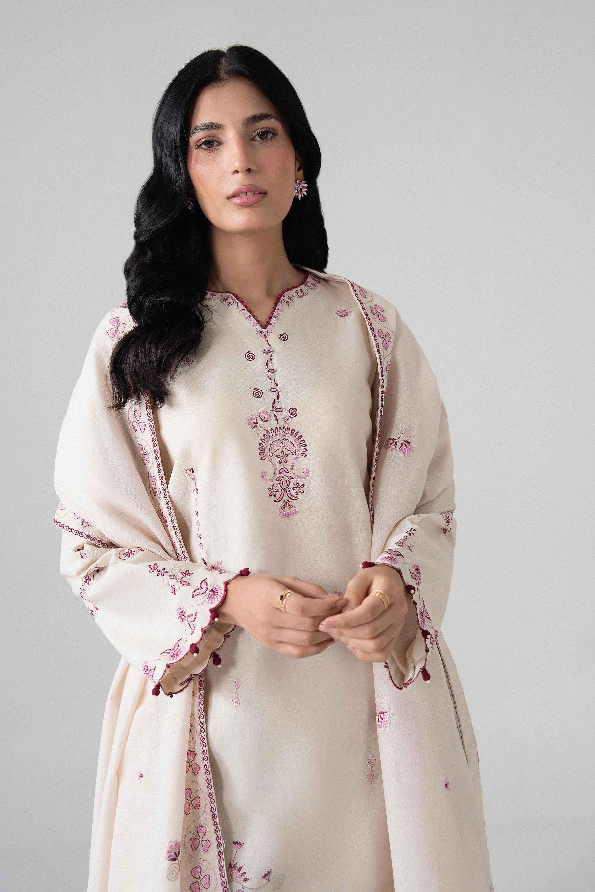 3 Piece - Embroidered Suit - U3PE-NISHA26WV1-59 for Women - Unstitched Collection | Nishat | Shop Online