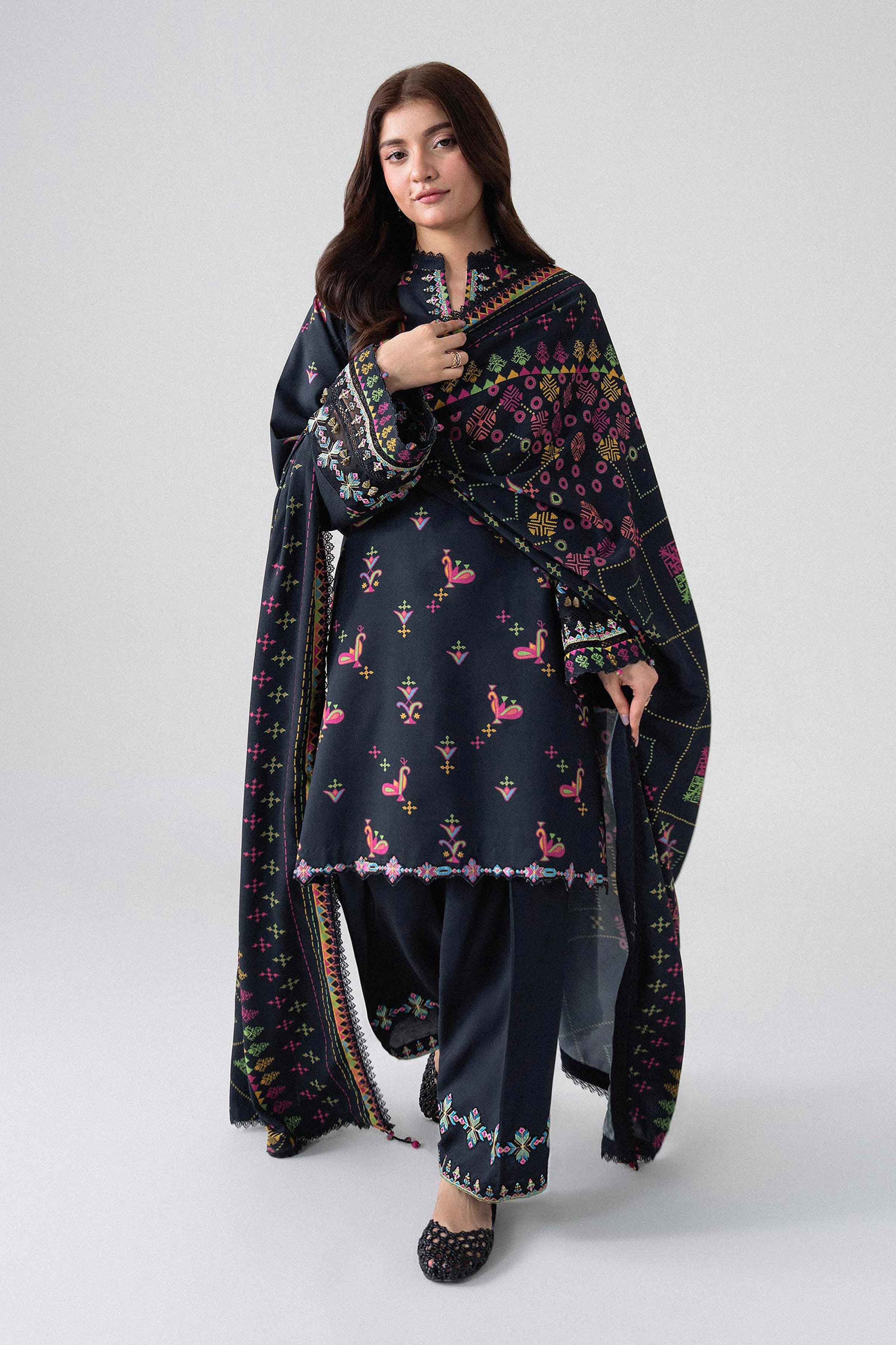 3 Piece - Printed Embroidered Suit - U3PE-NISHA26WV1-6 for Women - Unstitched Collection | Nishat | Shop Online