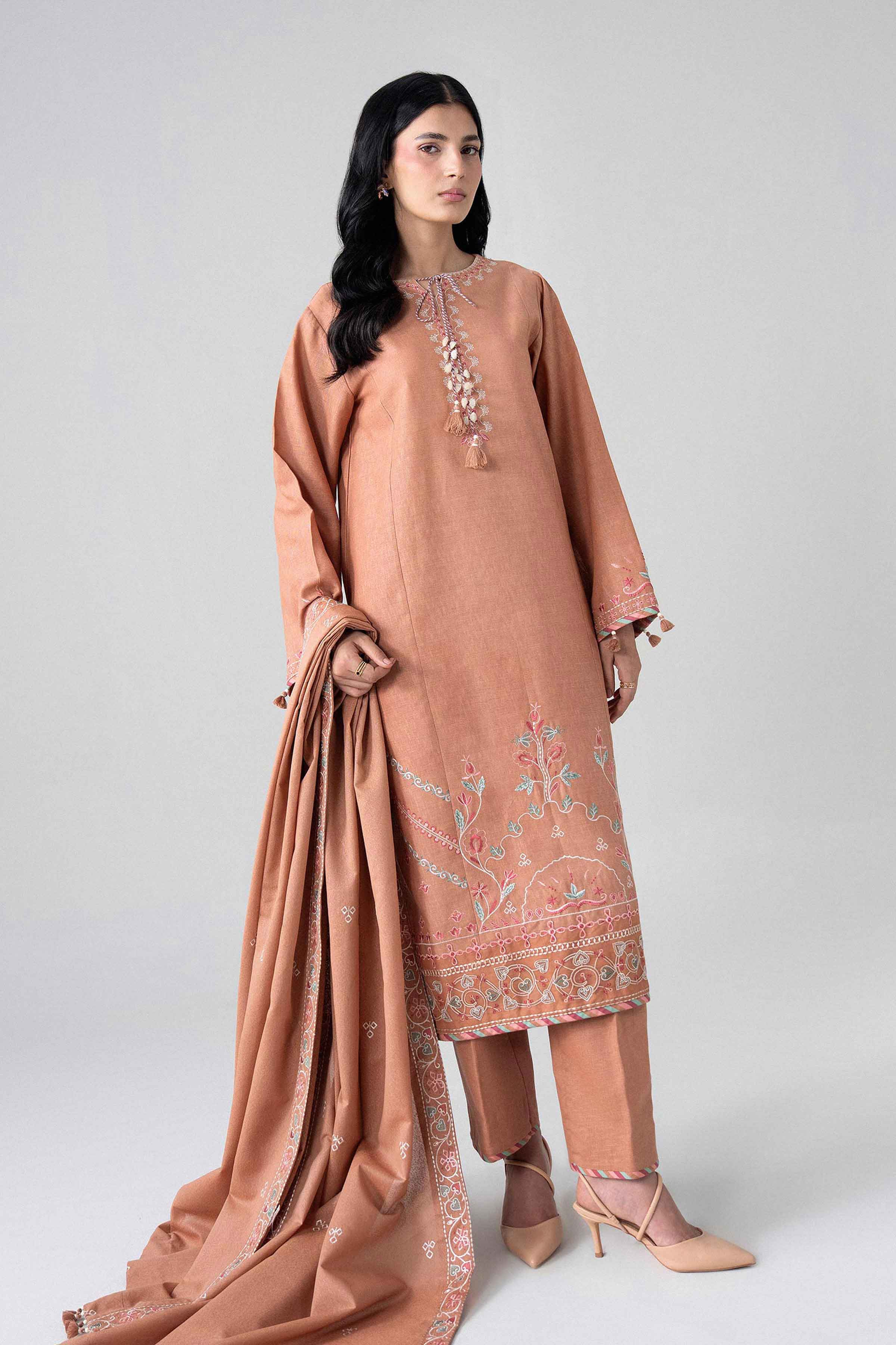 3 Piece - Embroidered Suit - U3PE-NISHA26WV1-60 for Women - Unstitched Collection | Nishat | Shop Online