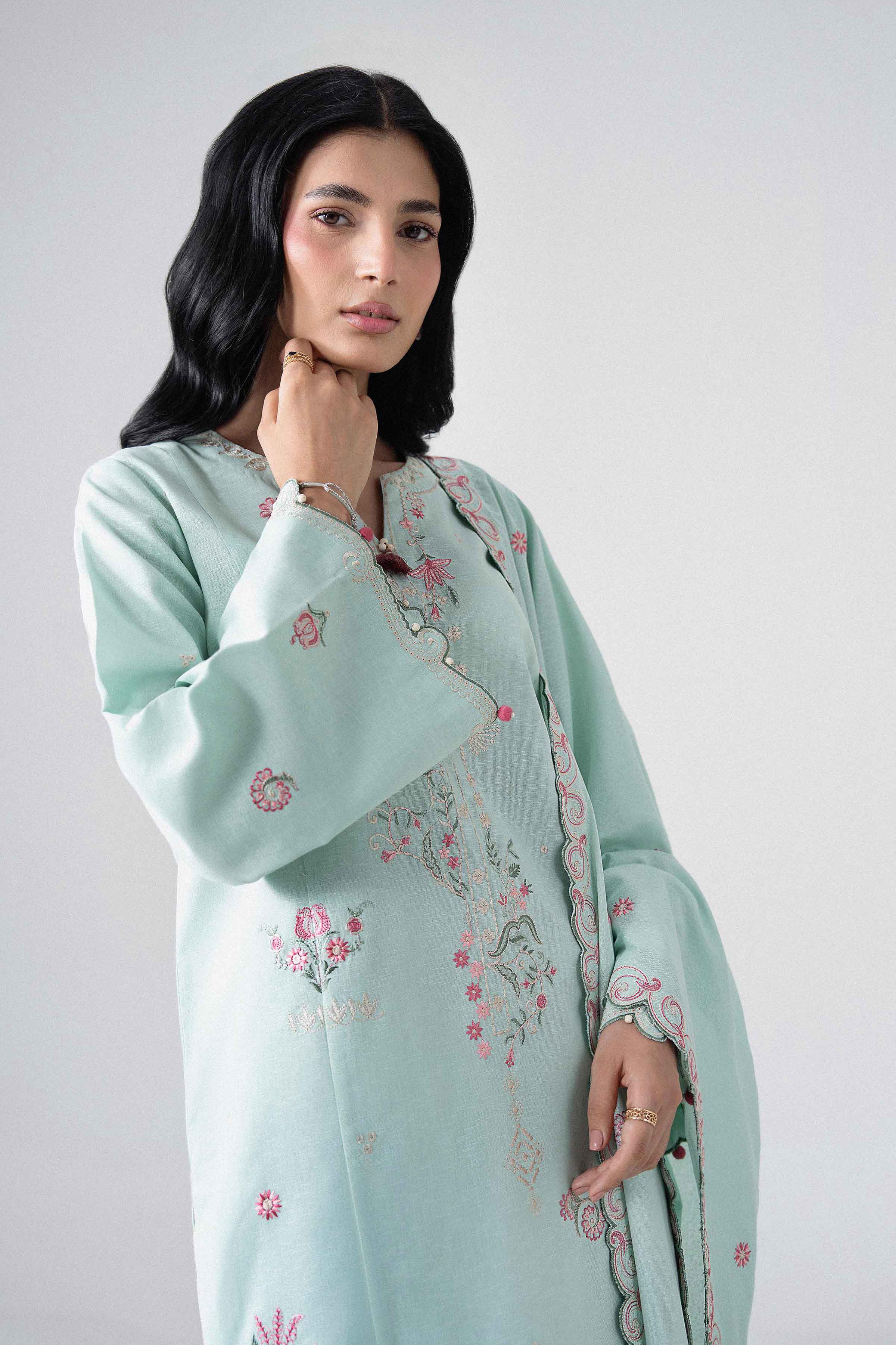 3 Piece - Embroidered Suit - U3PE-NISHA26WV1-61 for Women - Unstitched Collection | Nishat | Shop Online