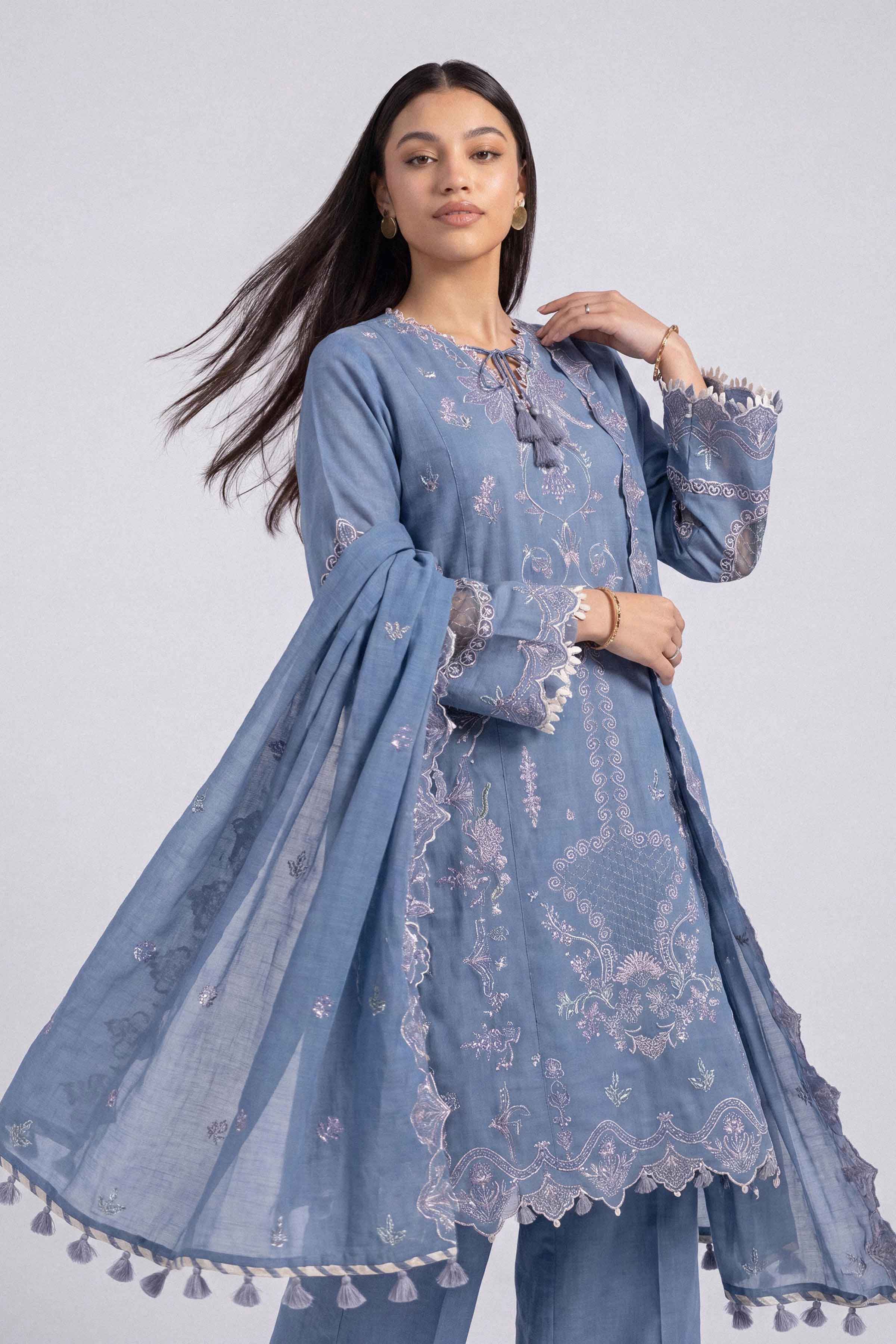 3 Piece - Embroidered Suit - U3PE-NISHA26WV1-62 for Women - Unstitched Collection | Nishat | Shop Online
