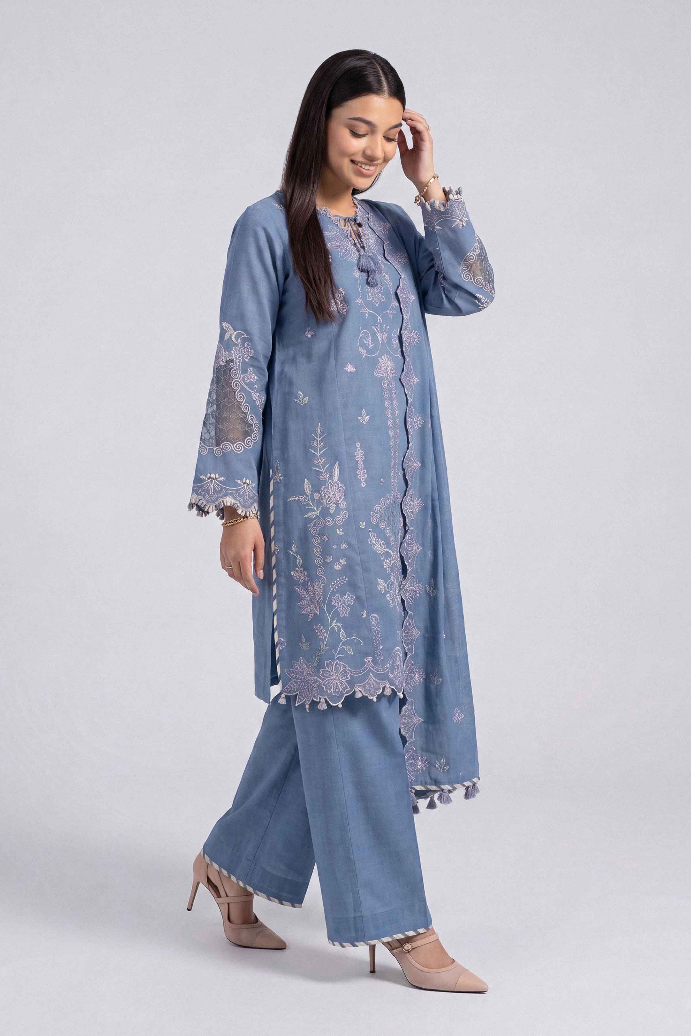 3 Piece - Embroidered Suit - U3PE-NISHA26WV1-62 for Women - Unstitched Collection | Nishat | Shop Online