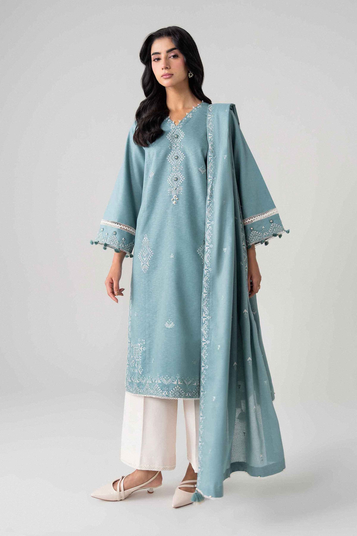 3 Piece - Embroidered Suit - U3PE-NISHA26WV1-65 for Women - Unstitched Collection | Nishat | Shop Online