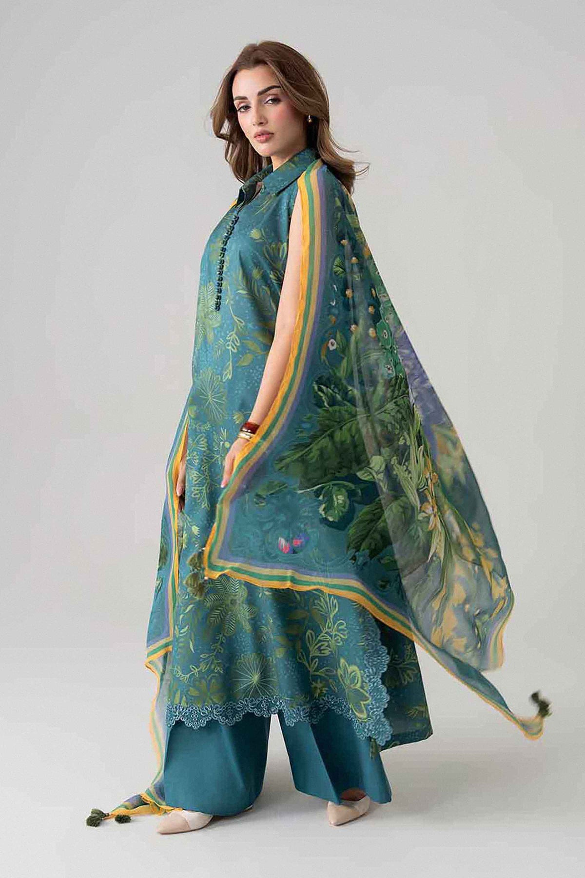 3 Piece - Digital Printed Embroidered Suit - U3PE-NISHA26WV1-67 for Women - Unstitched Collection | Nishat | Shop Online