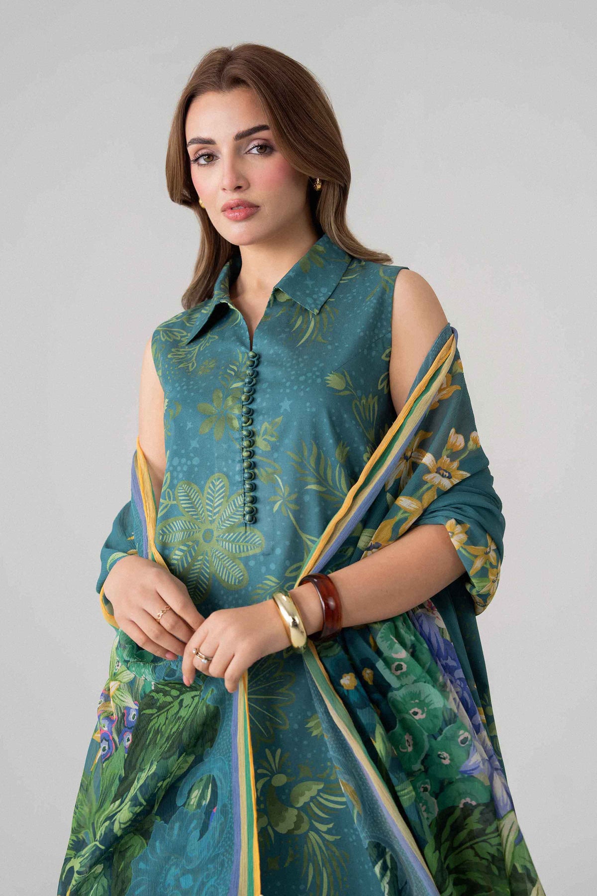 3 Piece - Digital Printed Embroidered Suit - U3PE-NISHA26WV1-67 for Women - Unstitched Collection | Nishat | Shop Online