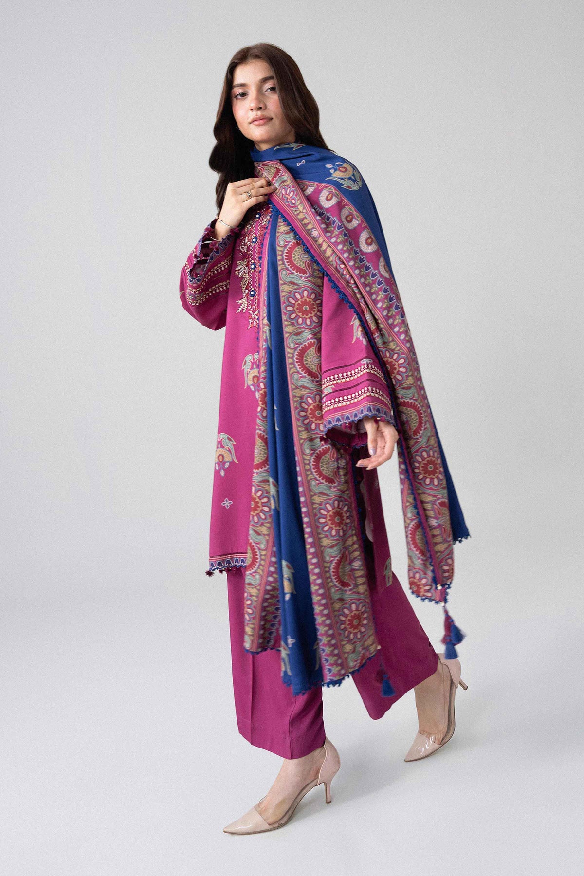 3 Piece - Printed Embroidered Suit - U3PE-NISHA26WV1-7 for Women - Unstitched Collection | Nishat | Shop Online
