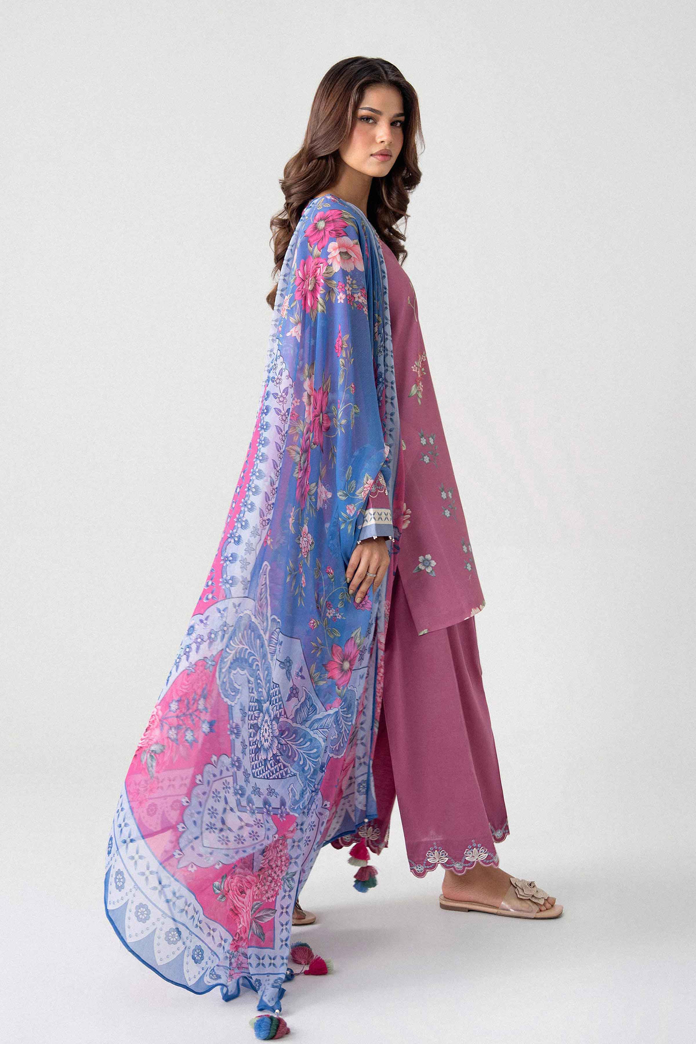 3 Piece - Digital Printed Embroidered Suit - U3PE-NISHA26WV1-72 for Women - Unstitched Collection | Nishat | Shop Online