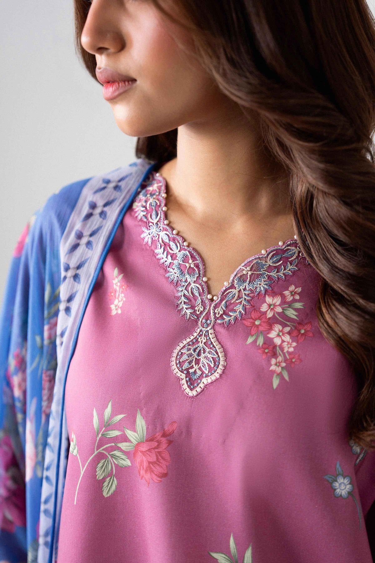 3 Piece - Digital Printed Embroidered Suit - U3PE-NISHA26WV1-72 for Women - Unstitched Collection | Nishat | Shop Online