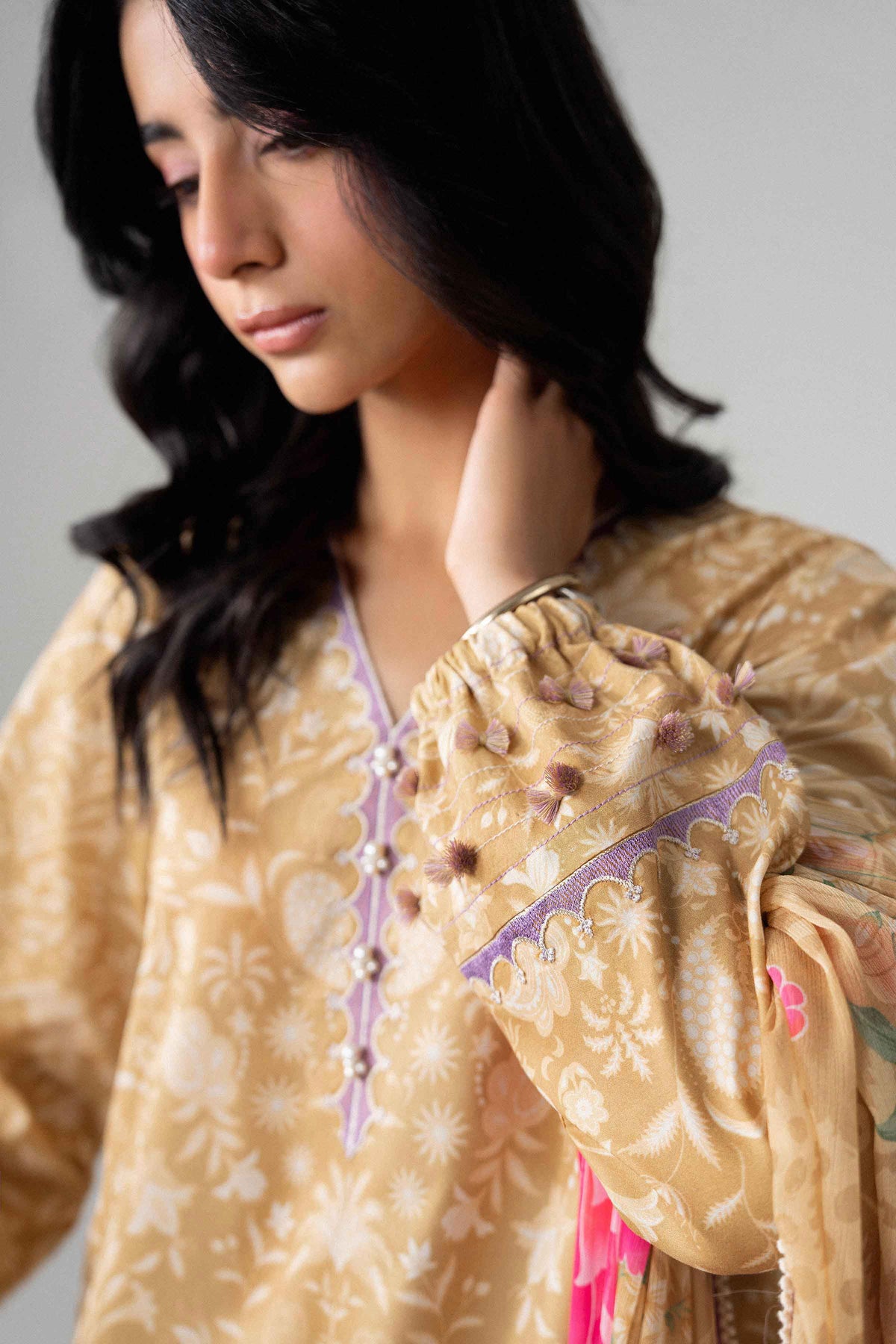 3 Piece - Digital Printed Embroidered Suit - U3PE-NISHA26WV1-74 for Women - Unstitched Collection | Nishat | Shop Online