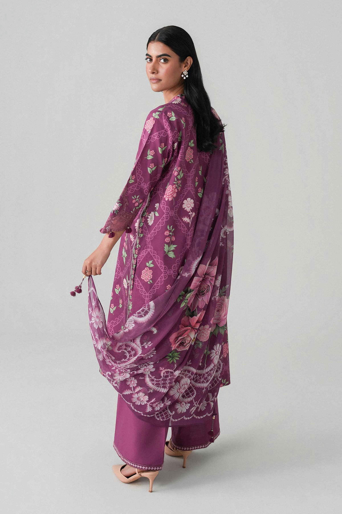 3 Piece - Digital Printed Embroidered Suit - U3PE-NISHA26WV1-75 for Women - Unstitched Collection | Nishat | Shop Online