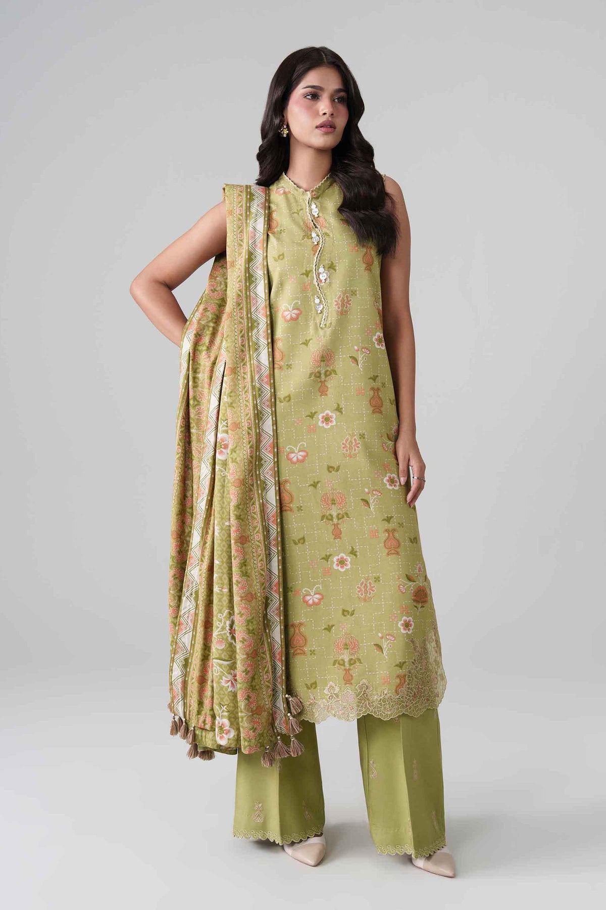 3 Piece - Printed Embroidered Suit - U3PE-NISHA26WV1-79