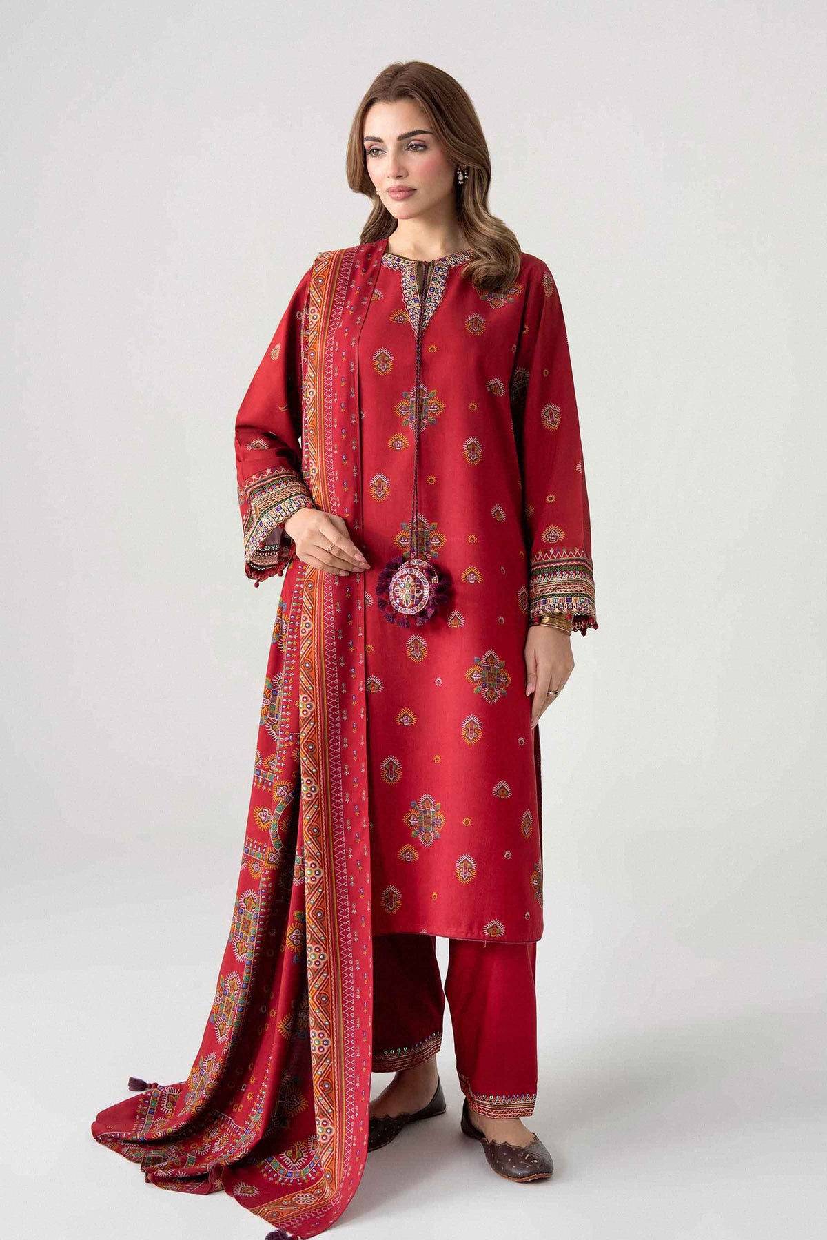 3 Piece - Printed Embroidered Suit - U3PE-NISHA26WV1-8 for Women - Unstitched Collection | Nishat | Shop Online