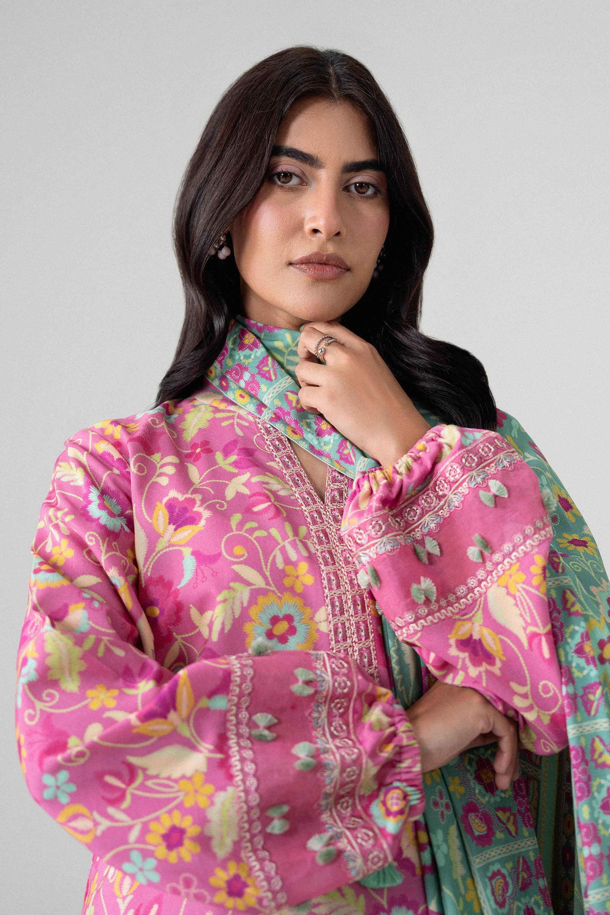3 Piece - Printed Embroidered Suit - U3PE-NISHA26WV1-80