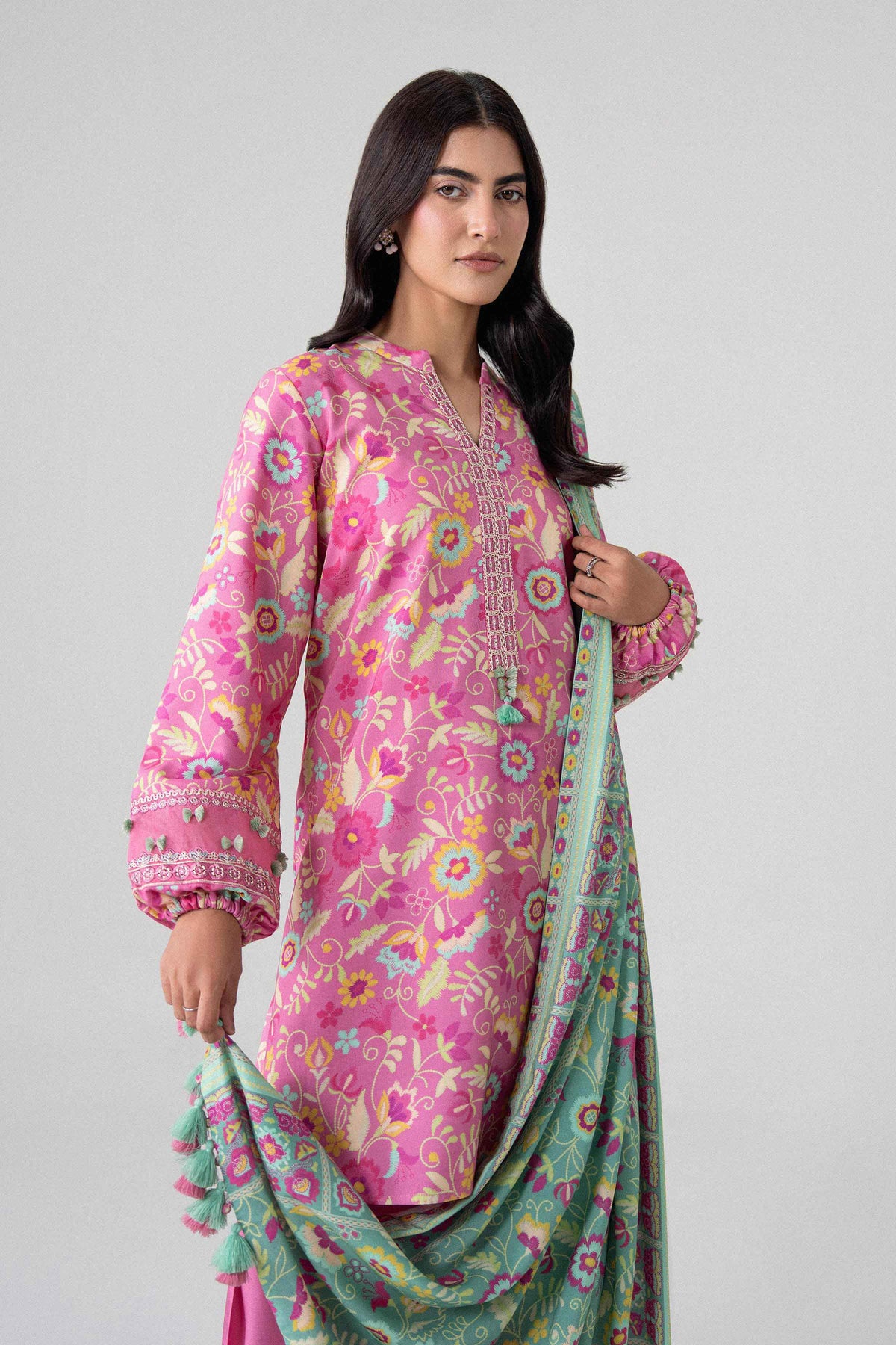3 Piece - Printed Embroidered Suit - U3PE-NISHA26WV1-80