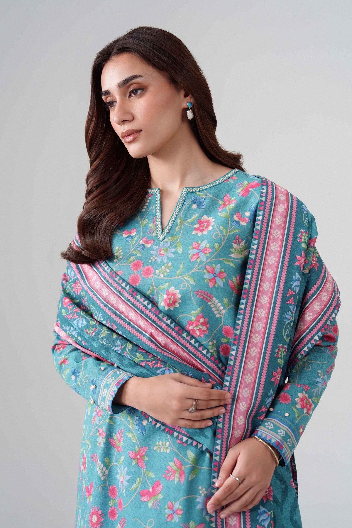 3 Piece - Printed Embroidered Suit - U3PE-NISHA26WV1-89