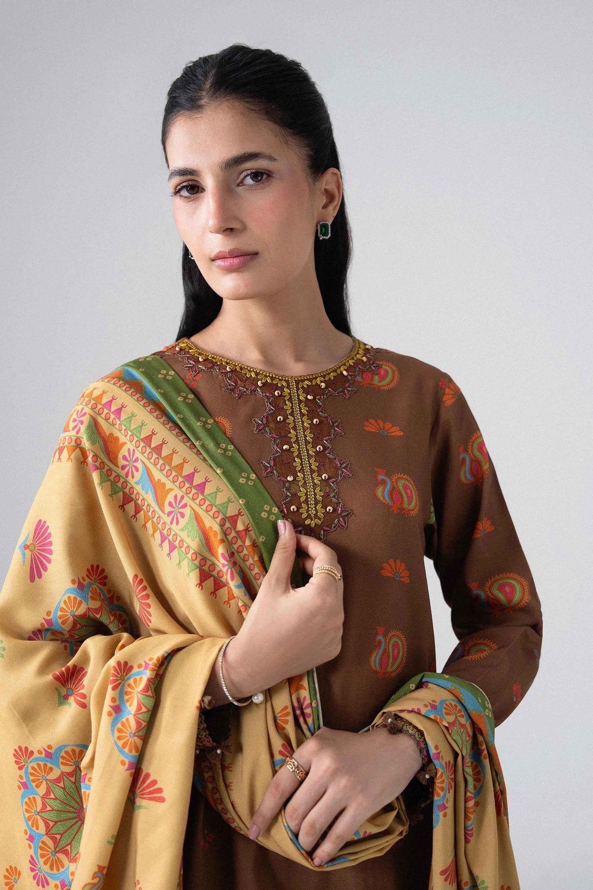 3 Piece - Printed Embroidered Suit - U3PE-NISHA26WV1-9 for Women - Unstitched Collection | Nishat | Shop Online