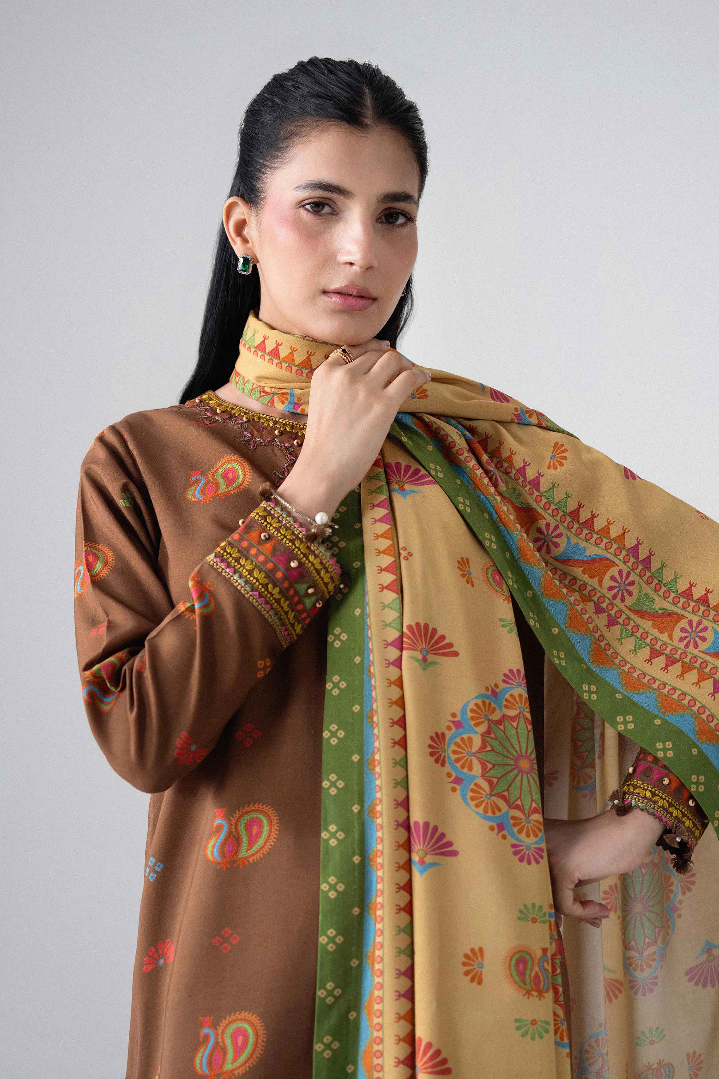 3 Piece - Printed Embroidered Suit - U3PE-NISHA26WV1-9 for Women - Unstitched Collection | Nishat | Shop Online