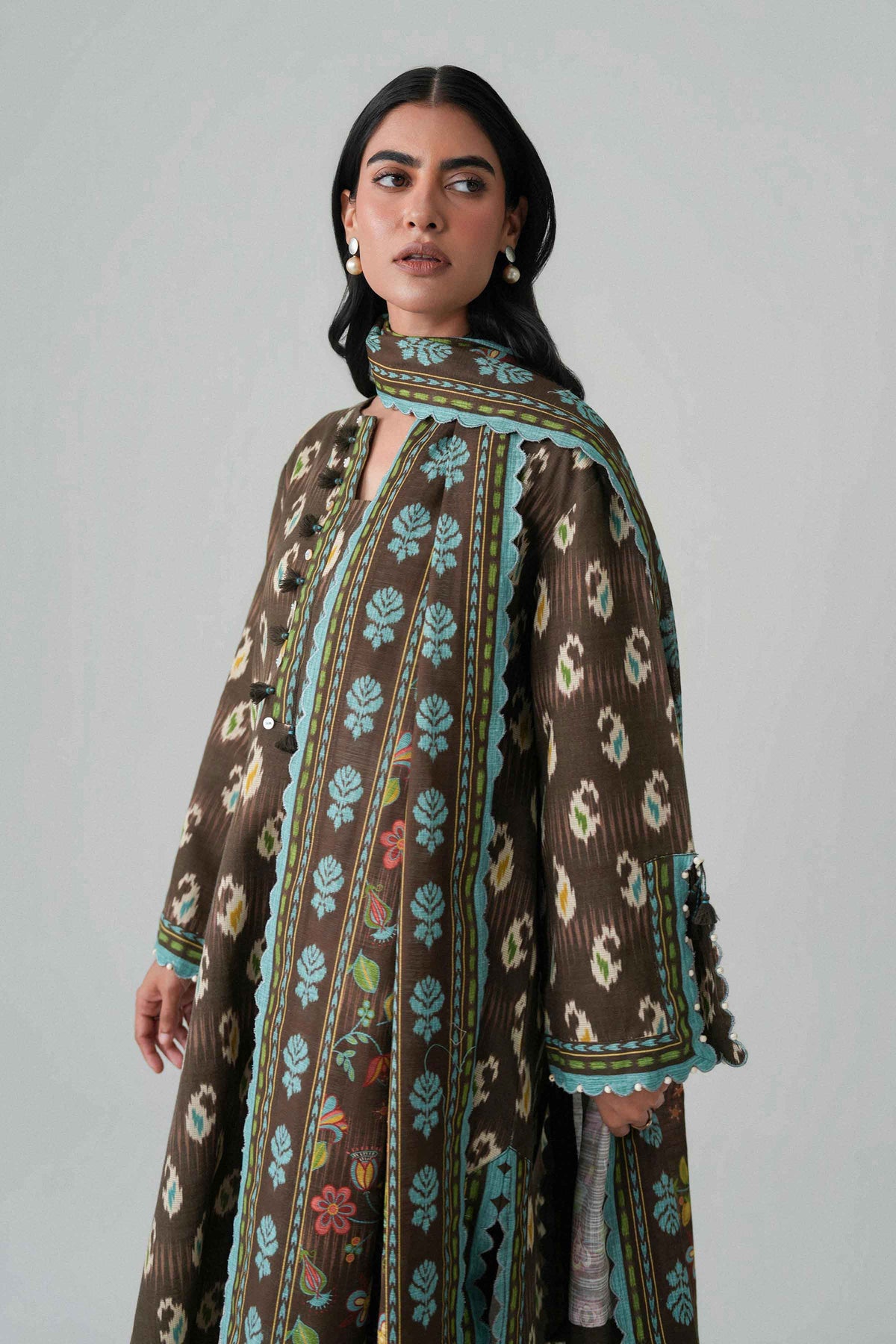 3 Piece - Printed Embroidered Suit - U3PE-NISHA26WV1-92