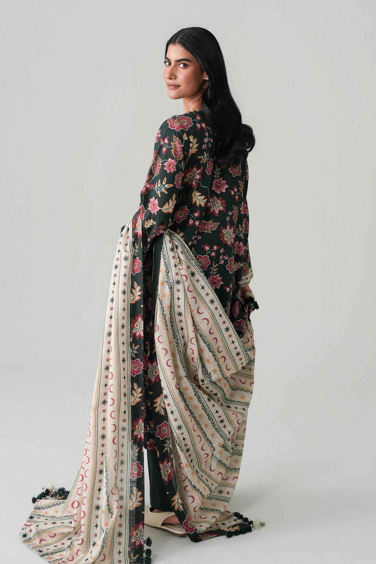 3 Piece - Printed Embroidered Suit - U3PE-NISHA26WV1-96