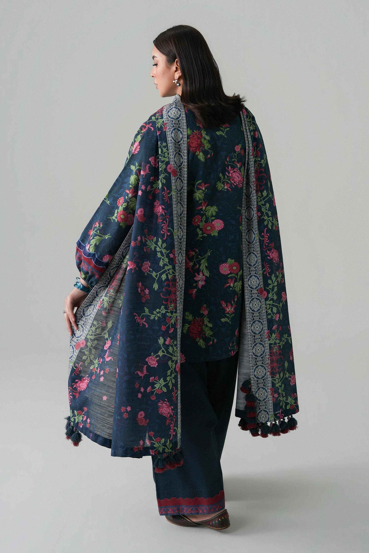 3 Piece - Printed Embroidered Suit - U3PE-NISHA26WV1-99