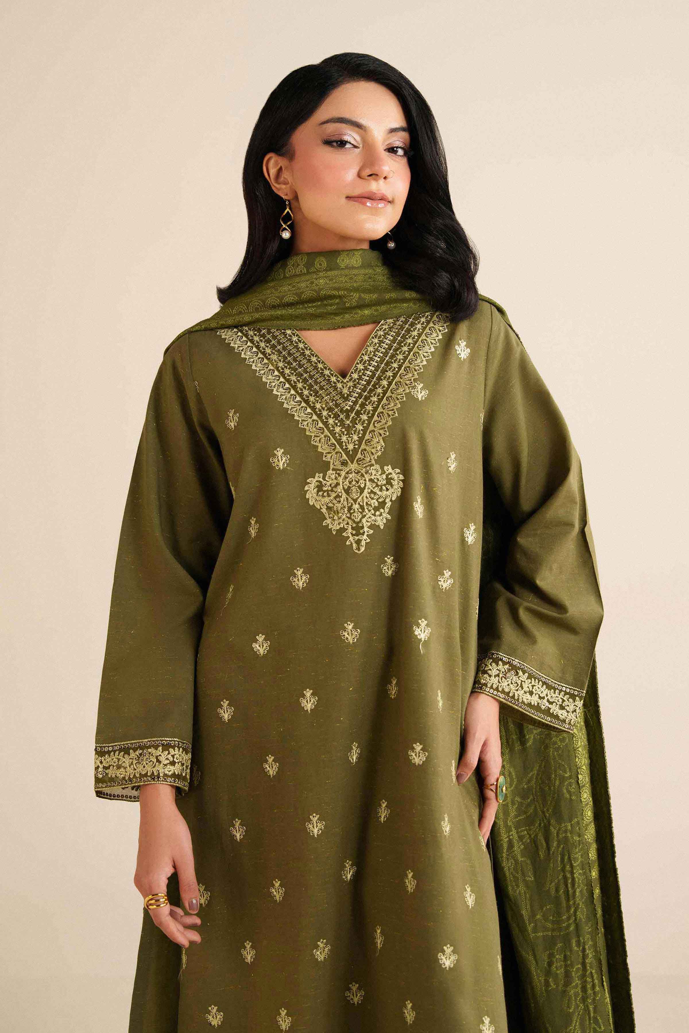3 Piece - Embroidered Suit - PW25-460 for Women - Pret Collection | Nishat | Shop Online 