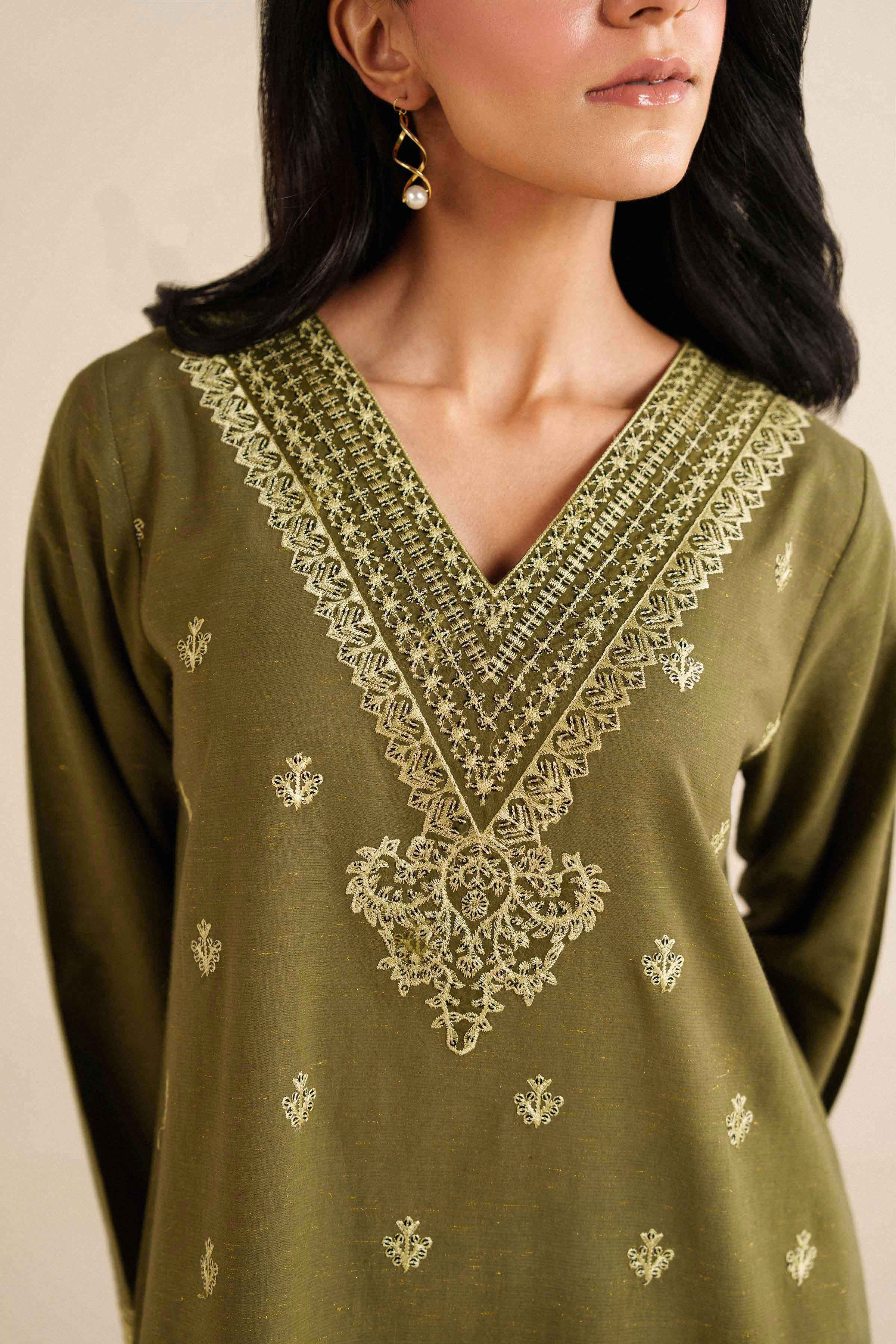 3 Piece - Embroidered Suit - PW25-460 for Women - Pret Collection | Nishat | Shop Online 